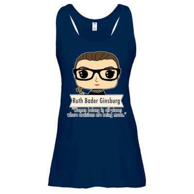 Ruth Bader Ginsburg Cute Cartoon Quote Ladies Essential Flowy Tank