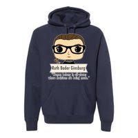 Ruth Bader Ginsburg Cute Cartoon Quote Premium Hoodie