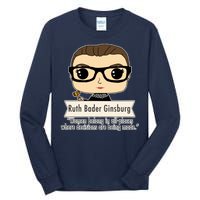 Ruth Bader Ginsburg Cute Cartoon Quote Tall Long Sleeve T-Shirt