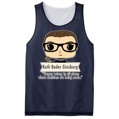 Ruth Bader Ginsburg Cute Cartoon Quote Mesh Reversible Basketball Jersey Tank