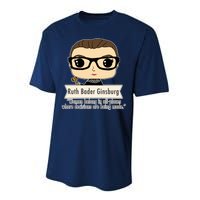 Ruth Bader Ginsburg Cute Cartoon Quote Performance Sprint T-Shirt