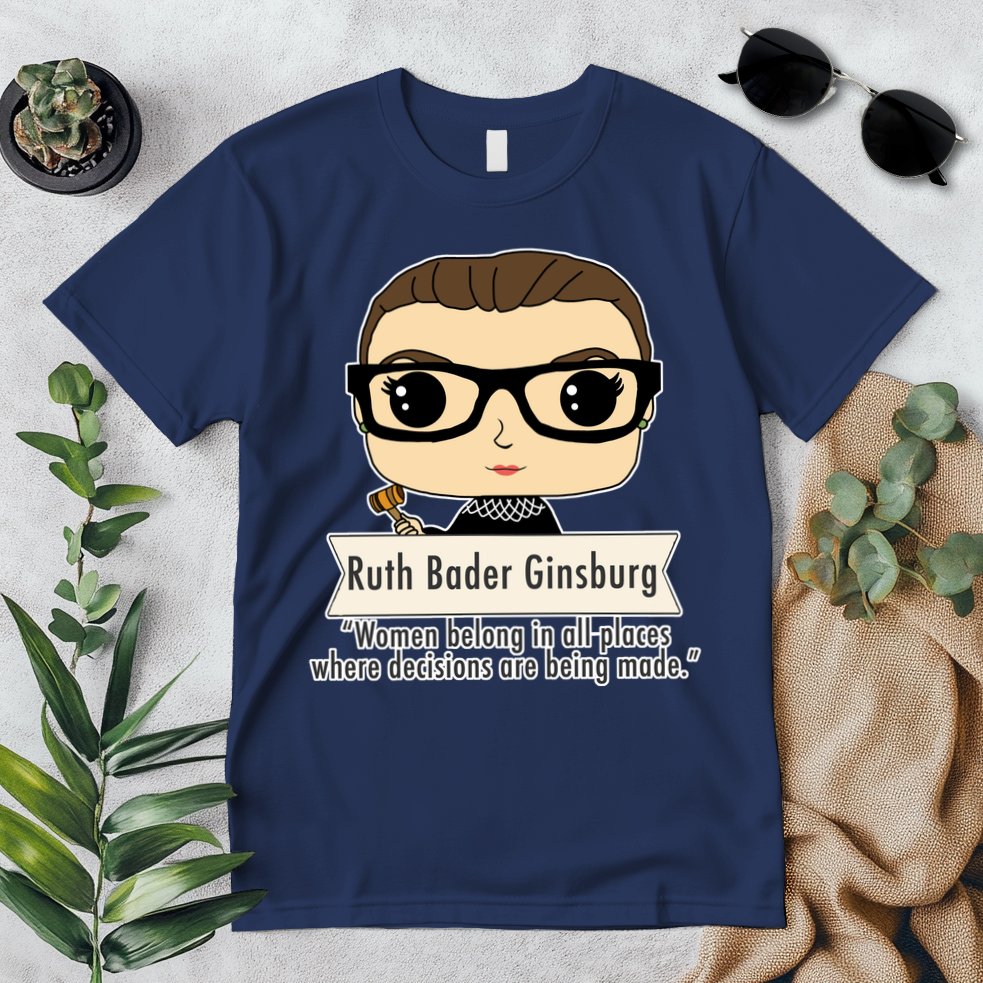 Ruth Bader Ginsburg Cute Cartoon Quote Premium T-Shirt