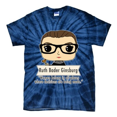 Ruth Bader Ginsburg Cute Cartoon Quote Tie-Dye T-Shirt