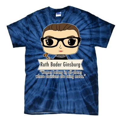 Ruth Bader Ginsburg Cute Cartoon Quote Tie-Dye T-Shirt