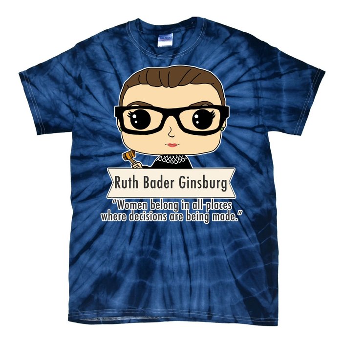 Ruth Bader Ginsburg Cute Cartoon Quote Tie-Dye T-Shirt