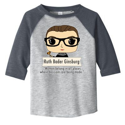 Ruth Bader Ginsburg Cute Cartoon Quote Toddler Fine Jersey T-Shirt