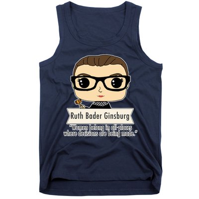 Ruth Bader Ginsburg Cute Cartoon Quote Tank Top