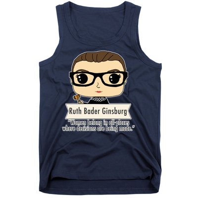 Ruth Bader Ginsburg Cute Cartoon Quote Tank Top