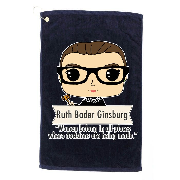 Ruth Bader Ginsburg Cute Cartoon Quote Golf Towel
