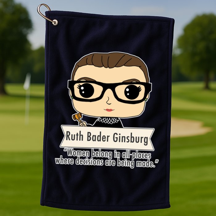 Ruth Bader Ginsburg Cute Cartoon Quote Golf Towel