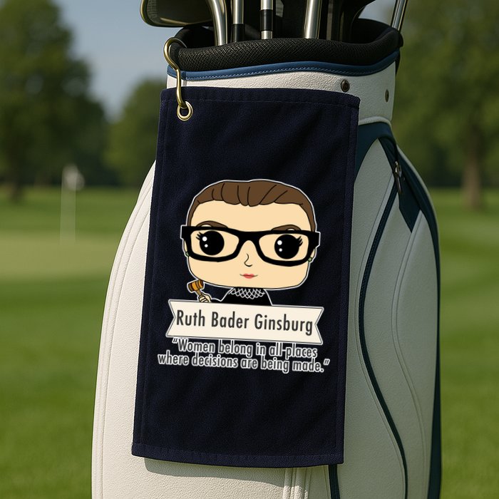 Ruth Bader Ginsburg Cute Cartoon Quote Golf Towel