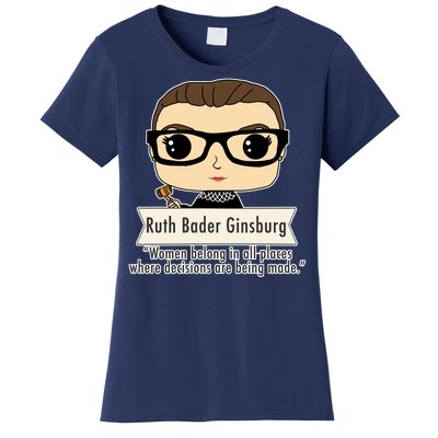 Ruth Bader Ginsburg Cute Cartoon Quote Women's T-Shirt