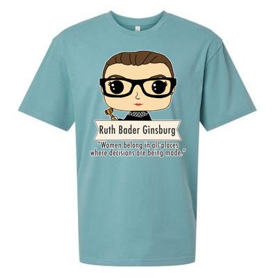 Ruth Bader Ginsburg Cute Cartoon Quote Sueded Cloud Jersey T-Shirt