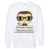 Ruth Bader Ginsburg Cute Cartoon Quote Garment-Dyed Sweatshirt