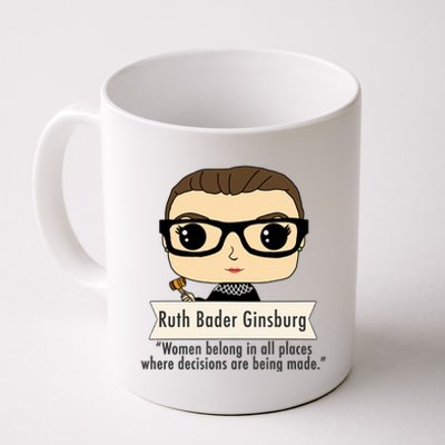 Ruth Bader Ginsburg Cute Cartoon Quote Coffee Mug