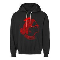 Ruth Bader Ginsburg Face Quotes Red Garment-Dyed Fleece Hoodie