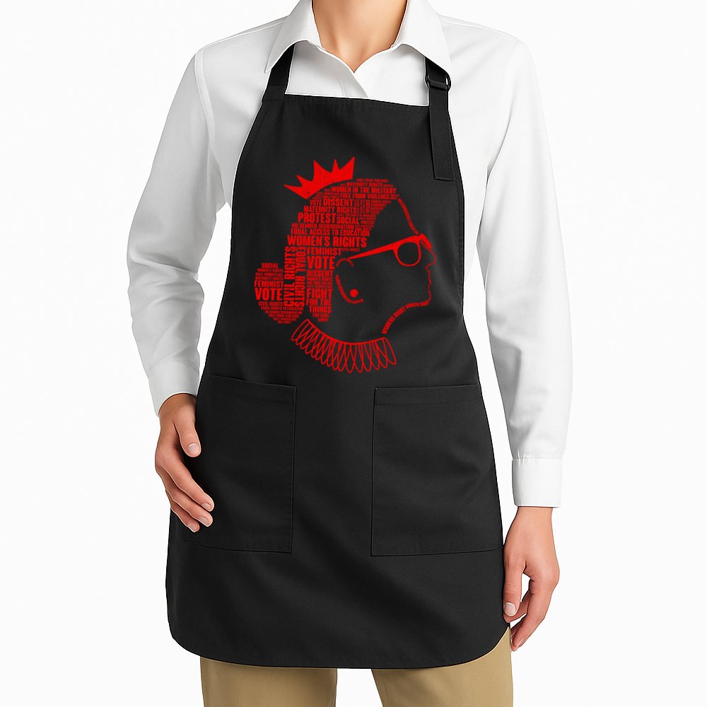 Ruth Bader Ginsburg Face Quotes Red Apron