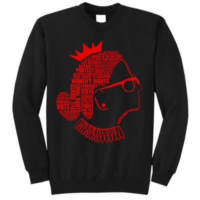 Ruth Bader Ginsburg Face Quotes Red Sweatshirt