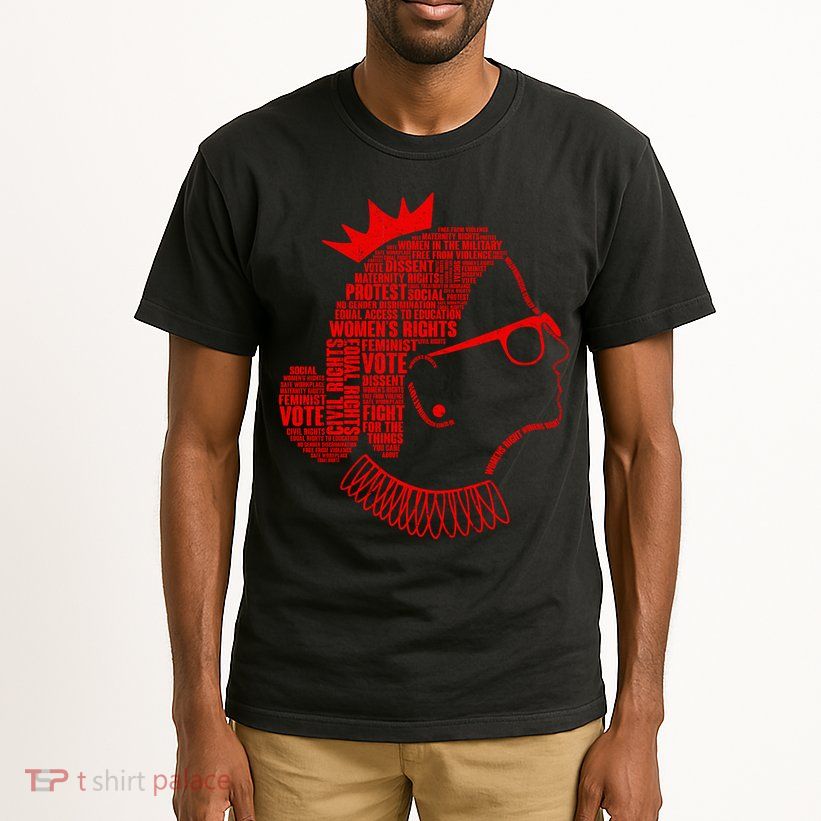 Ruth Bader Ginsburg Face Quotes Red Tall T-Shirt