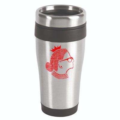 Ruth Bader Ginsburg Face Quotes Red 16oz Travel Tumbler