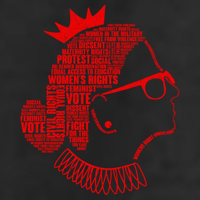 Ruth Bader Ginsburg Face Quotes Red Tumbler