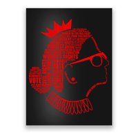 Ruth Bader Ginsburg Face Quotes Red Poster