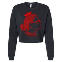 Ruth Bader Ginsburg Face Quotes Red Cropped Pullover Crew