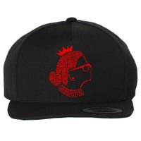 Ruth Bader Ginsburg Face Quotes Red Wool Snapback Cap