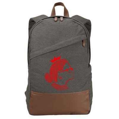 Ruth Bader Ginsburg Face Quotes Red Cotton Canvas Backpack