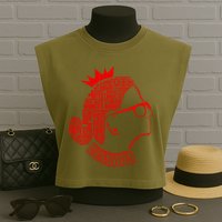 Ruth Bader Ginsburg Face Quotes Red Garment-Dyed Women's Muscle Tee