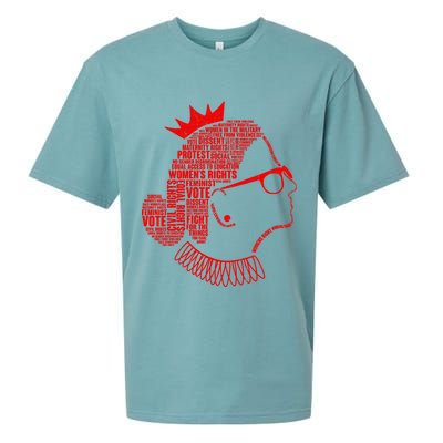 Ruth Bader Ginsburg Face Quotes Red Sueded Cloud Jersey T-Shirt