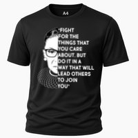 Ruth Bader Ginsburg Fight the Things You Care About Quote Cooling Performance Crew T-Shirt