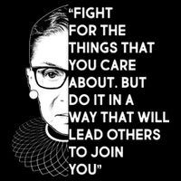 Ruth Bader Ginsburg Fight the Things You Care About Quote Short Acrylic Beanie
