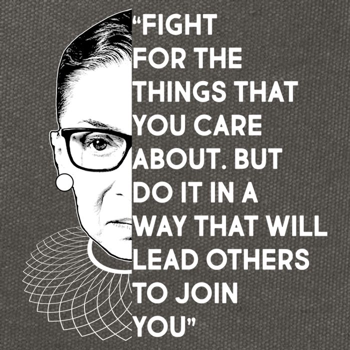 Ruth Bader Ginsburg Fight the Things You Care About Quote Cotton Canvas Backpack