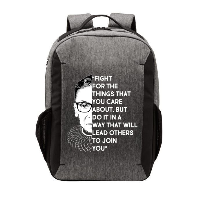 Ruth Bader Ginsburg Fight the Things You Care About Quote Vector Backpack