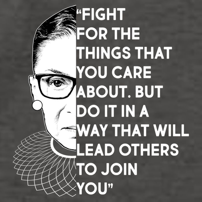 Ruth Bader Ginsburg Fight the Things You Care About Quote Vector Backpack