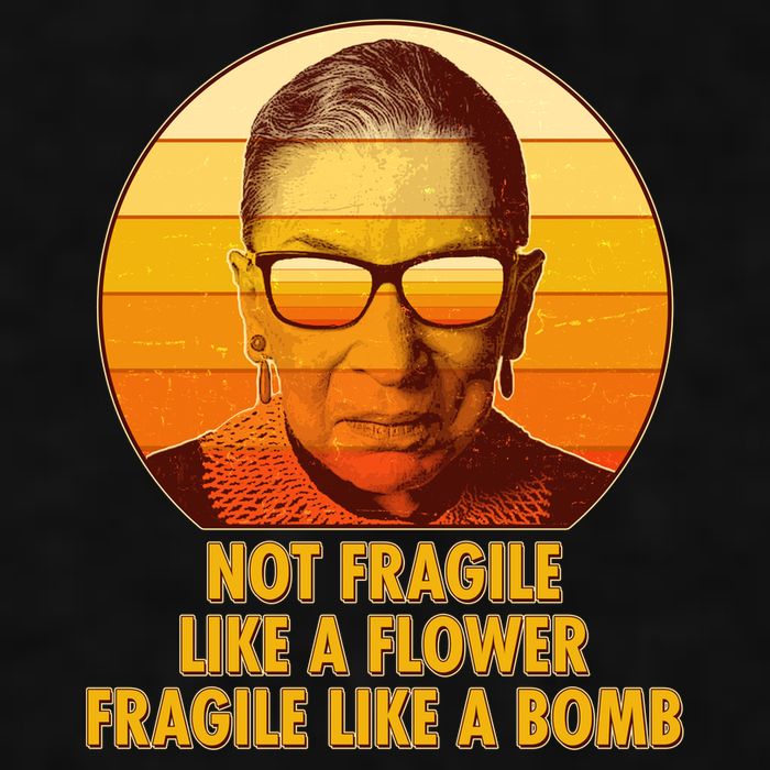 Ruth Bader Ginsburg Fragile Like A Bomb Tribute  Ladies PosiCharge Tri-Blend Wicking Tank