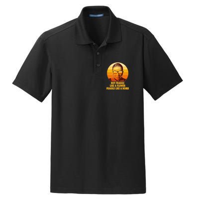 Ruth Bader Ginsburg Fragile Like A Bomb Tribute  Dry Zone Grid Polo