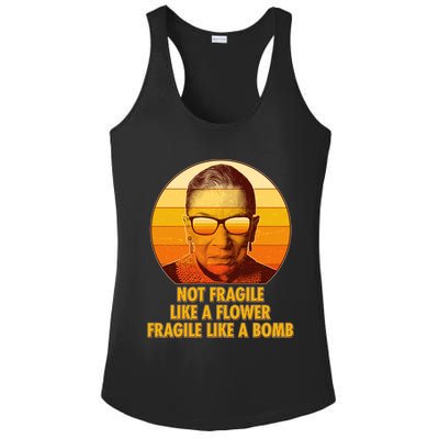 Ruth Bader Ginsburg Fragile Like A Bomb Tribute  Ladies PosiCharge Competitor Racerback Tank