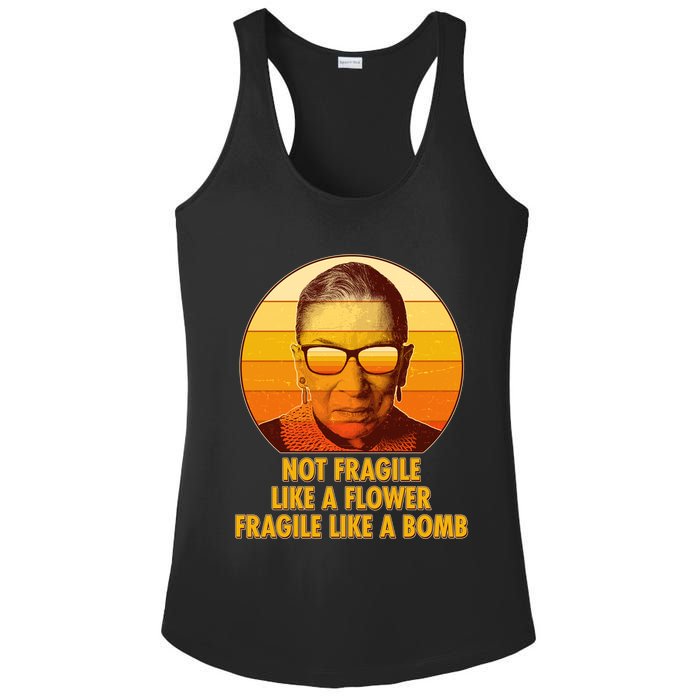 Ruth Bader Ginsburg Fragile Like A Bomb Tribute  Ladies PosiCharge Competitor Racerback Tank