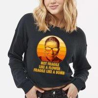 Ruth Bader Ginsburg Fragile Like A Bomb Tribute  Cropped Pullover Crew