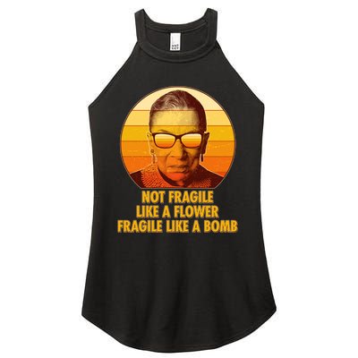 Ruth Bader Ginsburg Fragile Like A Bomb Tribute  Women's Perfect Tri Rocker Tank