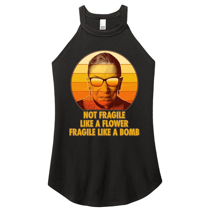 Ruth Bader Ginsburg Fragile Like A Bomb Tribute  Women's Perfect Tri Rocker Tank