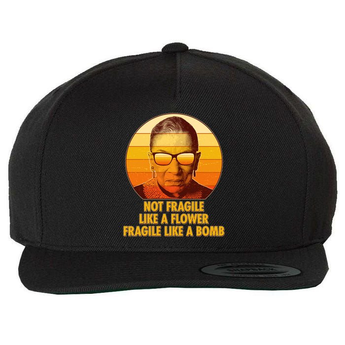 Ruth Bader Ginsburg Fragile Like A Bomb Tribute  Wool Snapback Cap