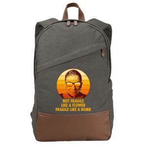 Ruth Bader Ginsburg Fragile Like A Bomb Tribute  Cotton Canvas Backpack