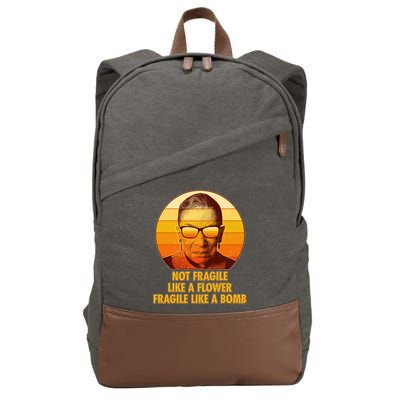 Ruth Bader Ginsburg Fragile Like A Bomb Tribute  Cotton Canvas Backpack