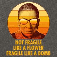 Ruth Bader Ginsburg Fragile Like A Bomb Tribute  Cotton Canvas Backpack