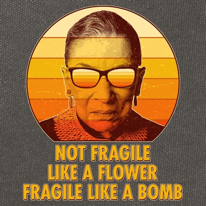 Ruth Bader Ginsburg Fragile Like A Bomb Tribute  Cotton Canvas Backpack