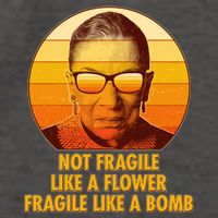 Ruth Bader Ginsburg Fragile Like A Bomb Tribute  Vector Backpack