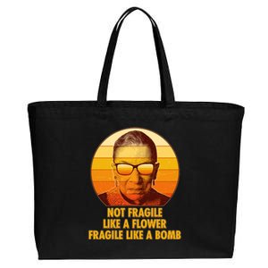 Ruth Bader Ginsburg Fragile Like A Bomb Tribute  Cotton Canvas Jumbo Tote